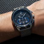Maserati Traguardo R8873612006 Silver Case Gunmetal Mesh Chronograph Watch