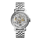 Fossil Original Boyfriend ME3067 Automatic Skeleton Silver Stainless Steel Watch