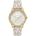 Michael Kors Camille MK6967 Gold-Tone Watch with MK Logo Strap