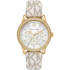 Michael Kors Camille MK6967 Gold-Tone Watch with MK Logo Strap