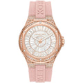 Michael Kors Camille MK7334 Rose Gold Glitz & Pink Silicone Watch
