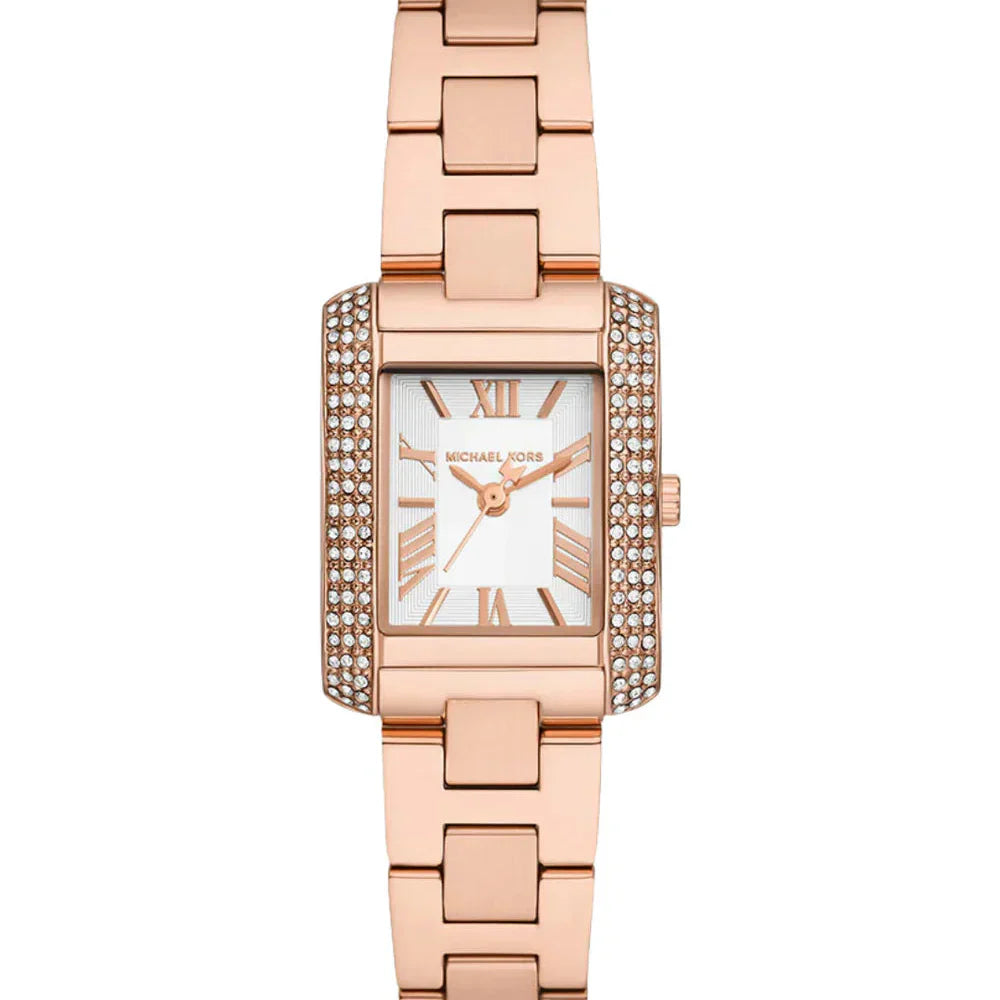 Michael Kors Emery MK7512 Rose Gold Rectangular Watch