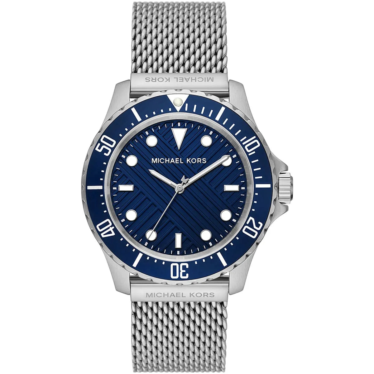 Michael Kors Everest MK9082 Silver Mesh Blue Dial Watch