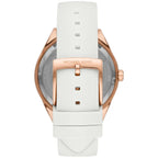 Michael Kors Jessa MK6945 Rose Gold-Tone White Dial White Rubber Women's Watch