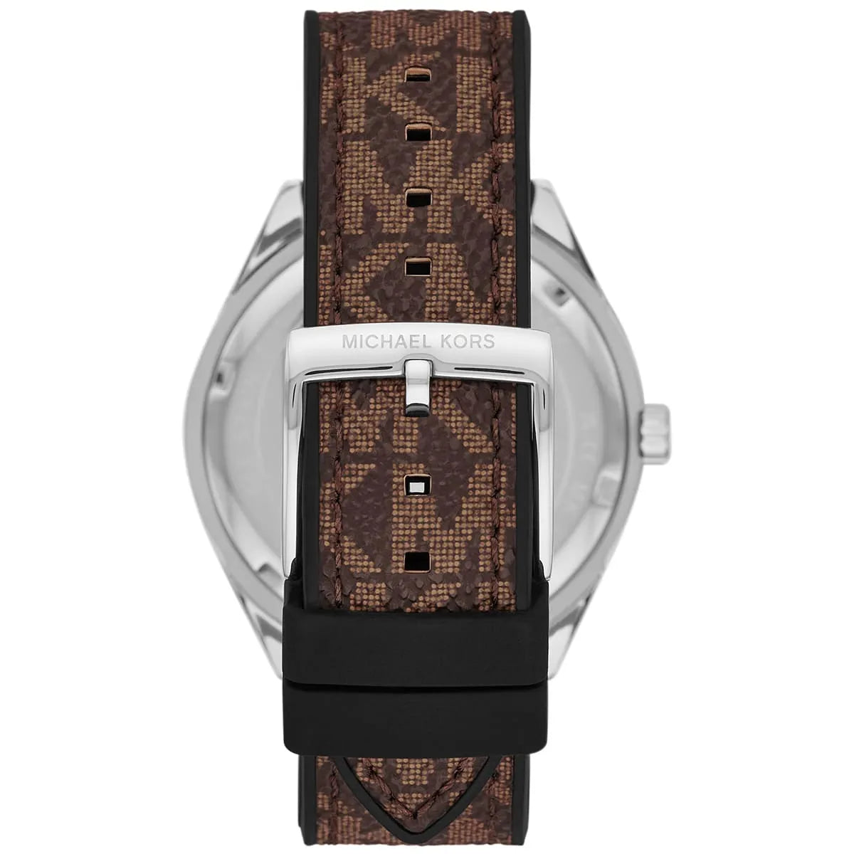 Michael Kors Jessa MK7205 Two-Tone Crystal White Dial Brown Logo Rubber Women's Watch