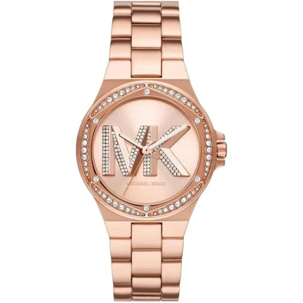 Michael Kors Lennox MK1063 Rose Gold MK Logo Watch