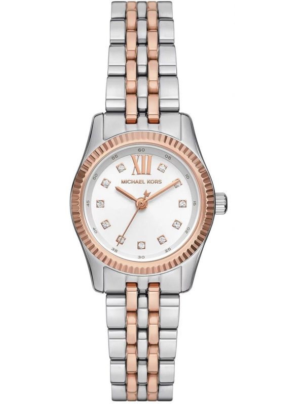 Michael Kors Lexington MK4817 Two-Tone Silver & Rose Gold Crystal Watch