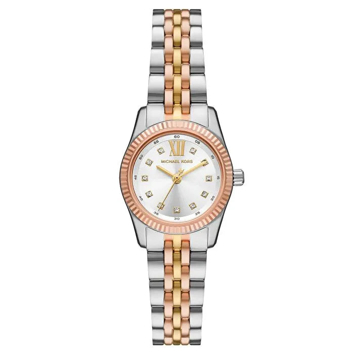Michael Kors Lexington MK4987 Two-Tone Silver & Rose Gold Crystal Watch