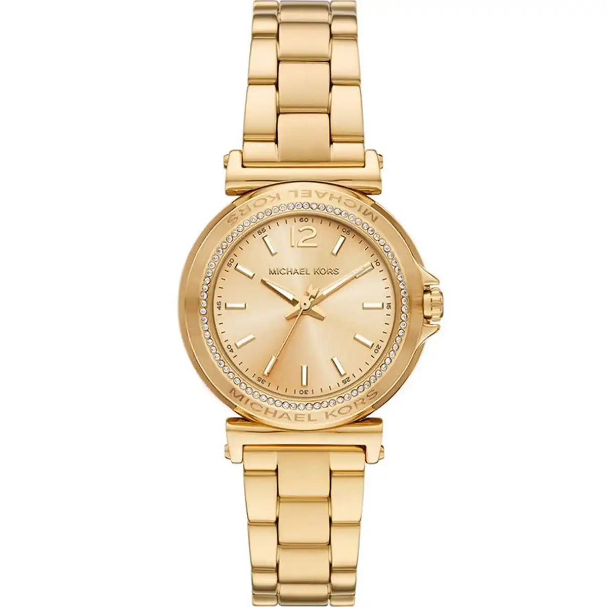 Michael Kors Maren MK7516 Gold-Tone Crystal Rectangular Watch