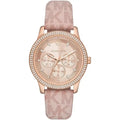 Michael Kors Tibby MK2955 Rose Gold Watch with Pink MK Logo Strap