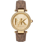 Michael Kors Liliane MK2973 Gold Watch with Yellow MK Logo Strap