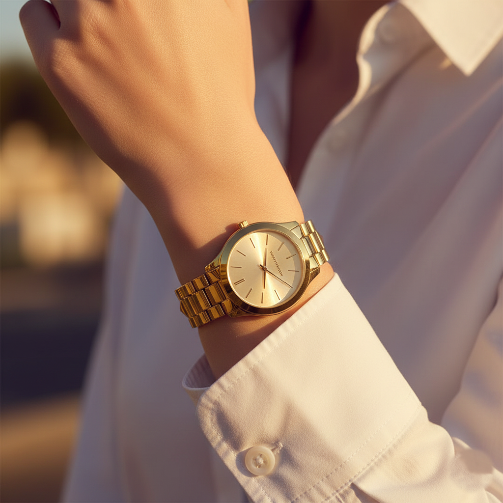 Michael Kors Slim Runway MK3179 Full Gold Watch