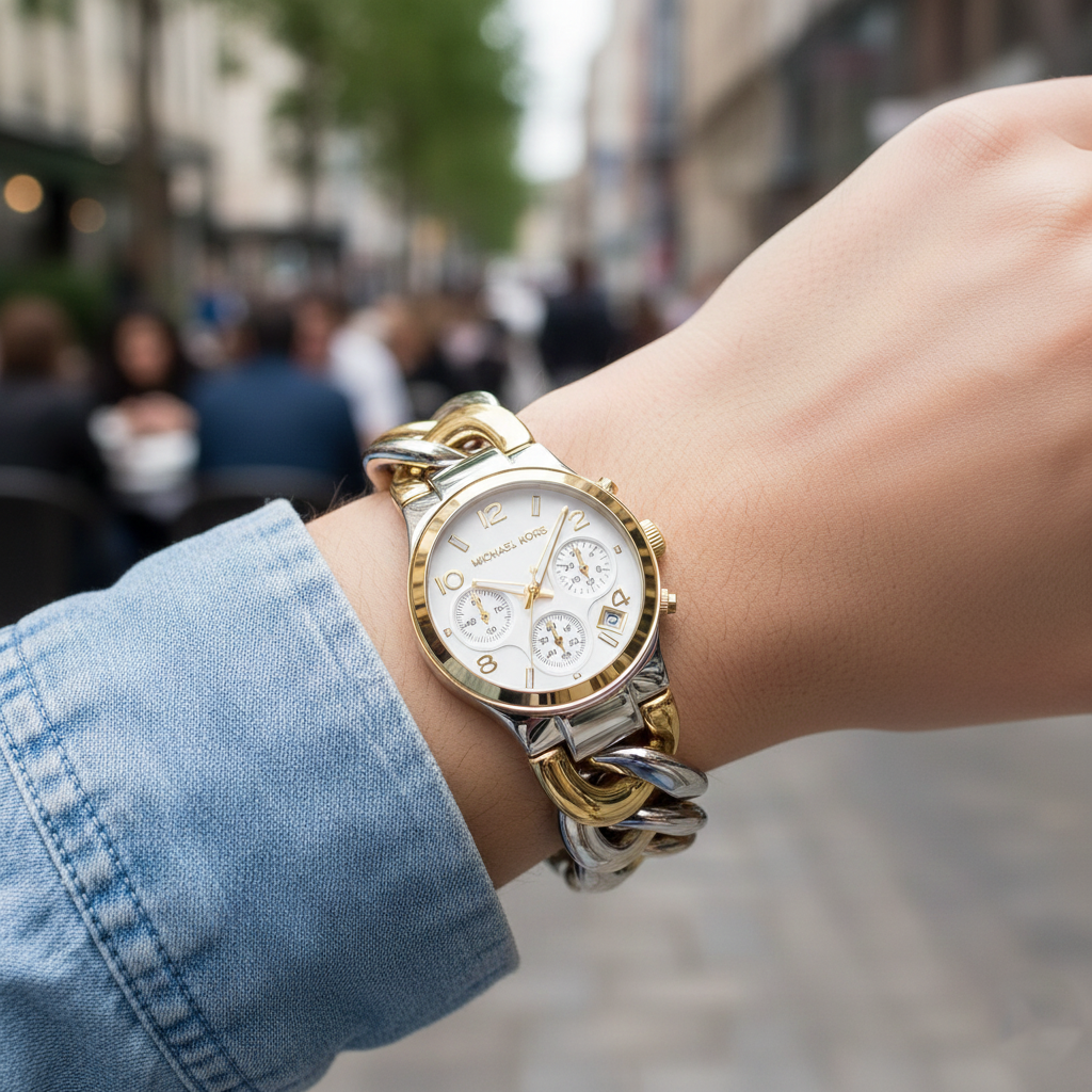 Michael Kors Runway Twist MK3199 Two-Tone Chain Watch