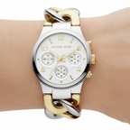 Michael Kors Runway Twist MK3199 Two-Tone Chain Watch