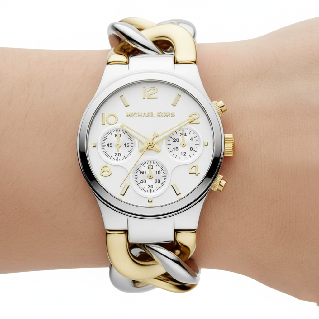 Michael Kors Runway Twist MK3199 Two-Tone Chain Watch