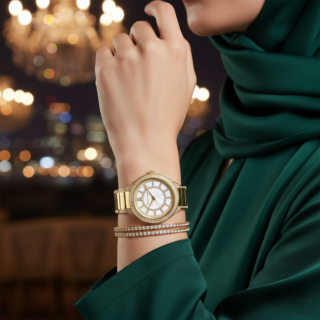 Michael Kors Kerry MK3312 Gold-Tone Full Crystal Glitz Watch