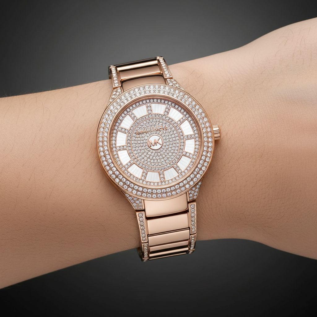 Michael Kors Mini Kerry MK3443 Rose Gold Crystal Glitz Watch - Best Price in Egypt