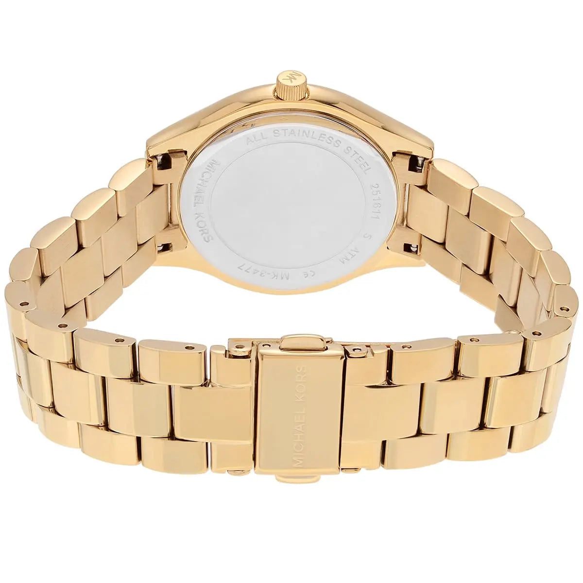 Michael Kors Mini Slim Runway MK3477 Gold Logo Watch