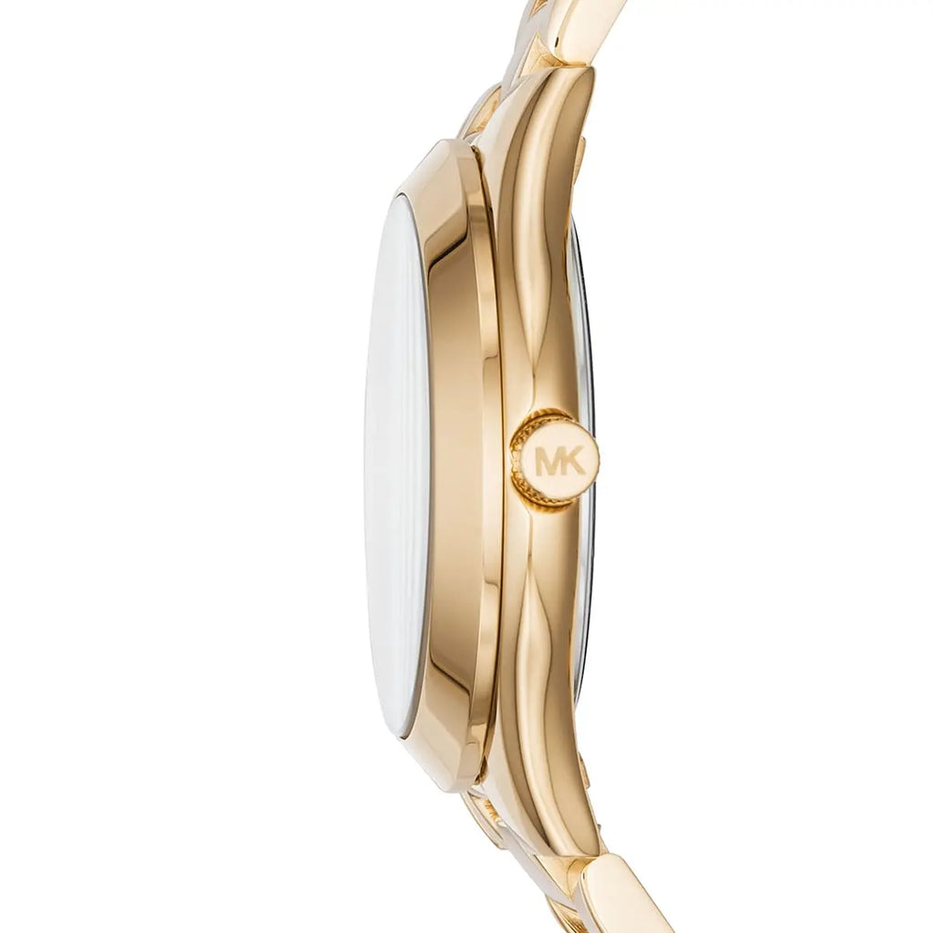 Michael Kors Mini Slim Runway MK3477 Gold Logo Watch