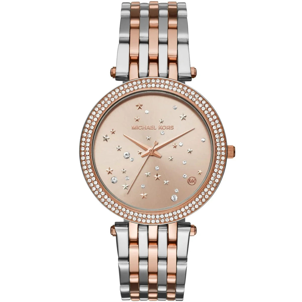 Michael Kors Darci MK3726 Two-Tone Watch with Rose Gold Celestial Star Dial