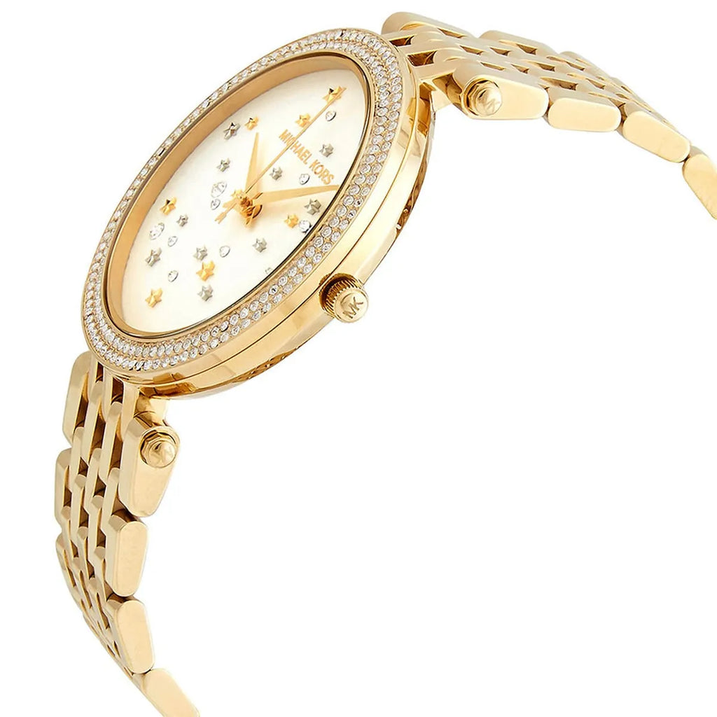 Michael Kors Darci MK3727 Full Gold Crystal Bezel Watch