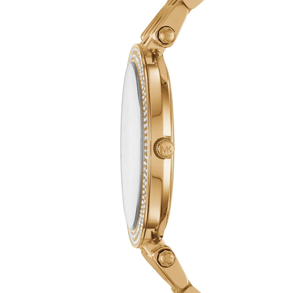 Michael Kors Darci MK3727 Full Gold Crystal Bezel Watch