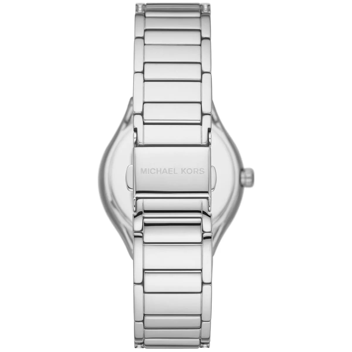 Michael Kors Sylvia MK4657 Silver-Tone Crystal Pave Watch