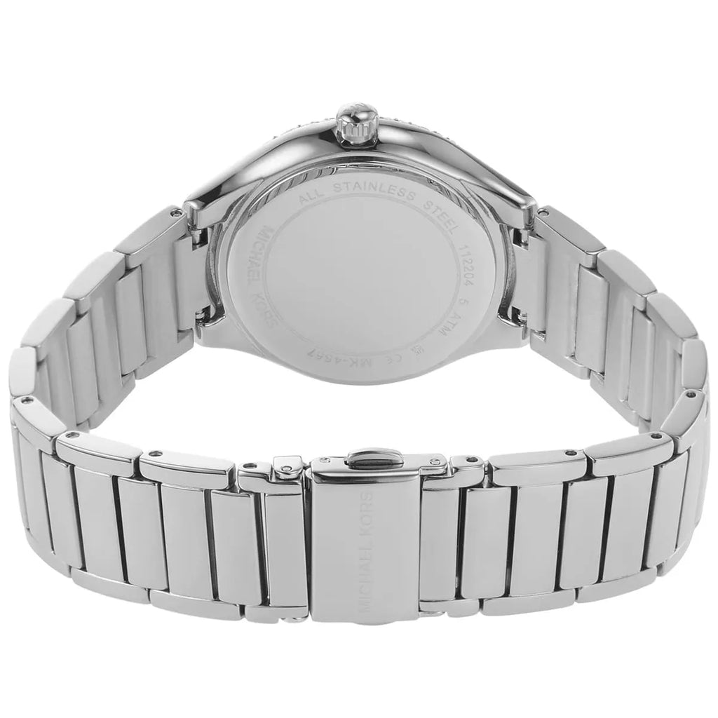 Michael Kors Sylvia MK4657 Silver-Tone Crystal Pave Watch