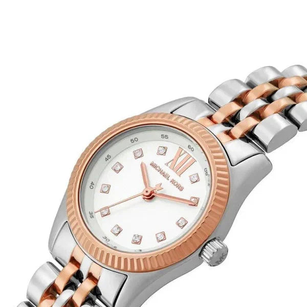 Michael Kors Lexington MK4817 Two-Tone Silver & Rose Gold Crystal Watch