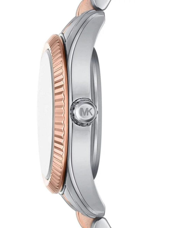 Michael Kors Lexington MK4817 Two-Tone Silver & Rose Gold Crystal Watch