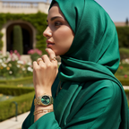 Michael Kors Lexington Mini MK4842 Gold Tone Emerald Green Dial Watch