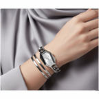 Michael Kors Gia MK4879 Silver-Tone Hexagonal Chain Watch
