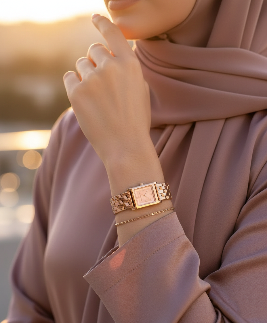 Michael Kors Georgie MK4932 Rose Gold-Tone Square Dial Ladies Watch