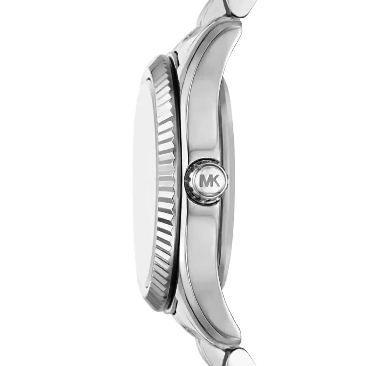 Michael Kors Lexington MK4968 Silver-Tone Watch with Burgundy Dial