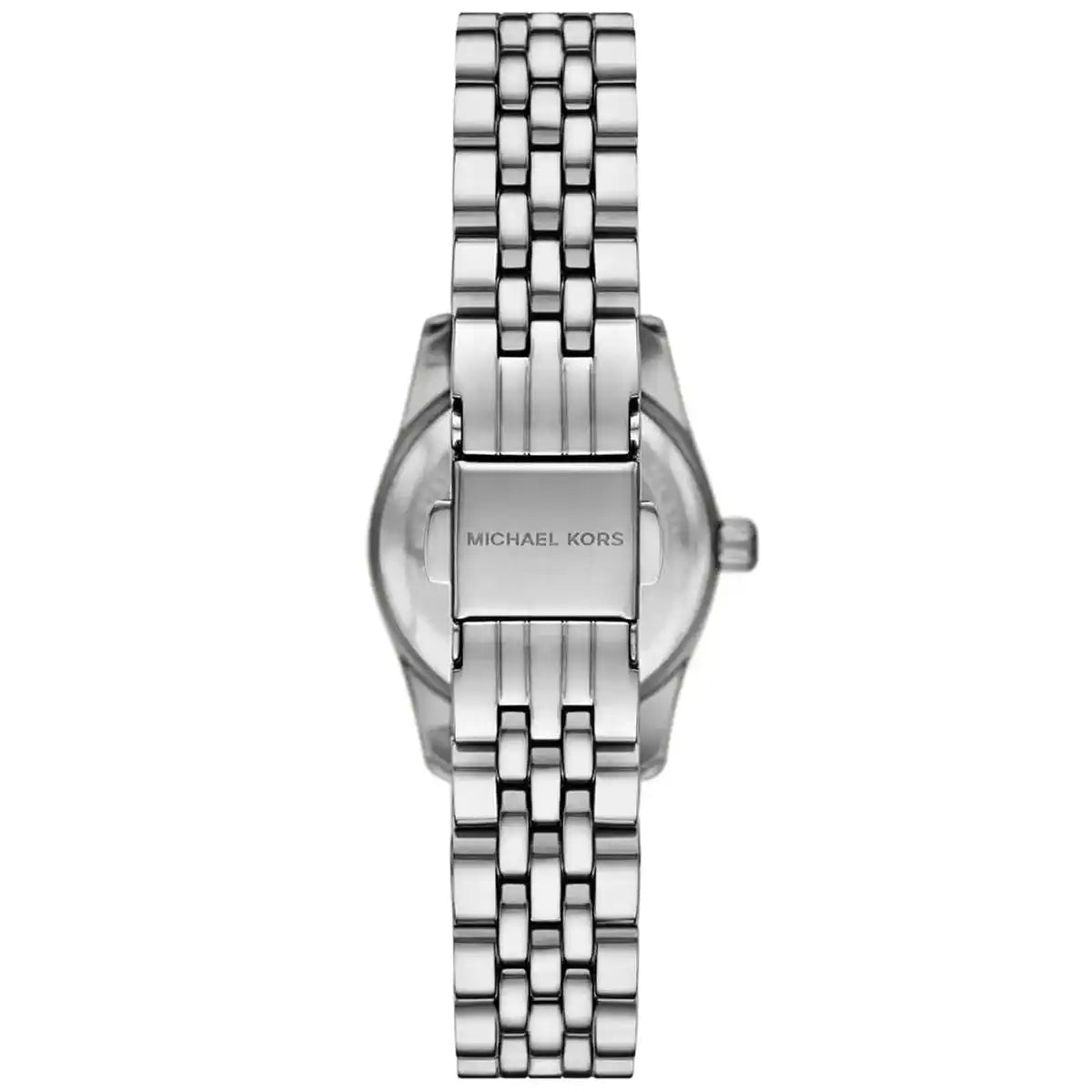 Michael Kors Lexington MK4968 Silver-Tone Watch with Burgundy Dial