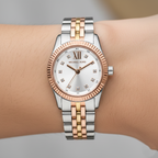 Michael Kors Lexington MK4987 Two-Tone Silver & Rose Gold Crystal Watch