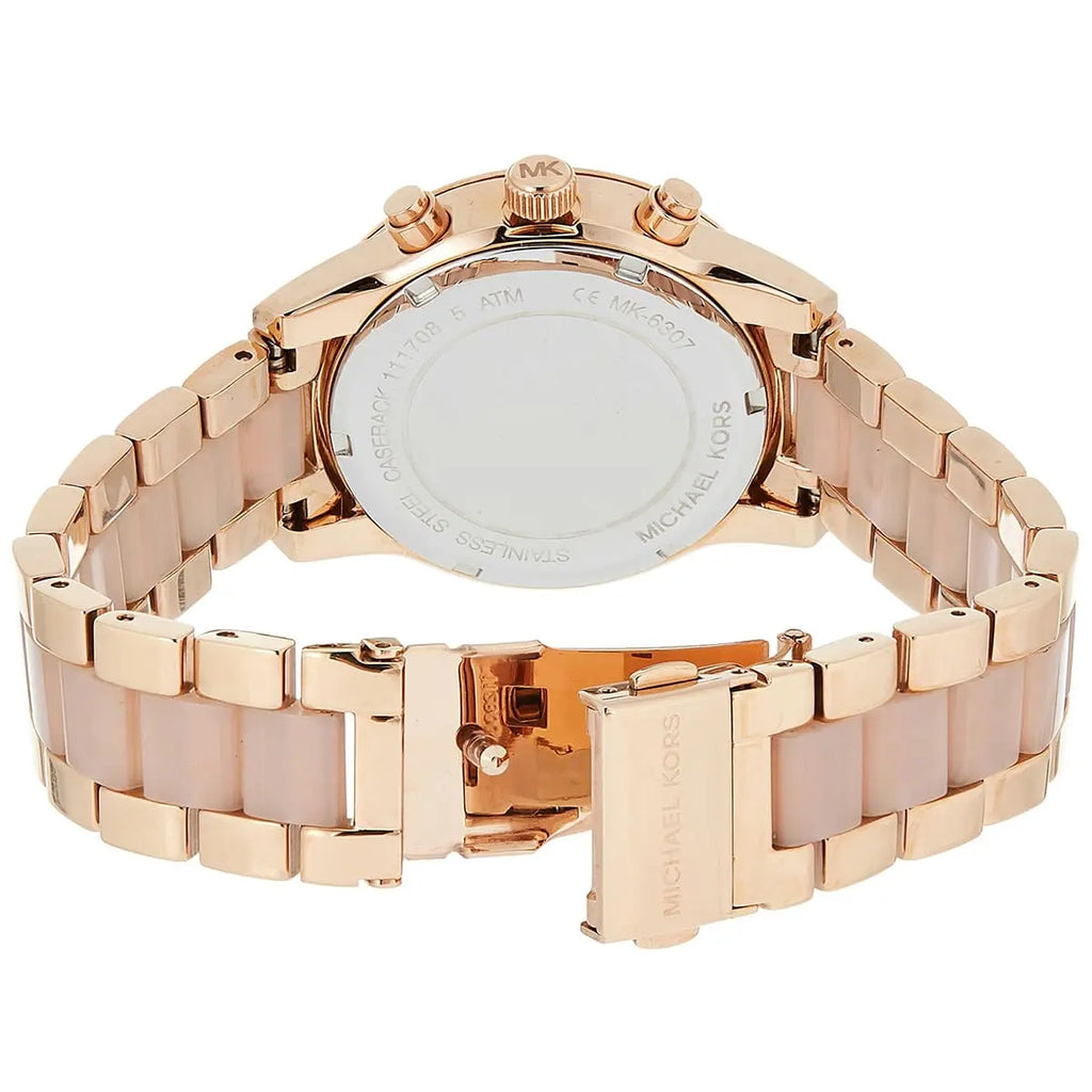 Michael Kors Ritz MK6307 Rose Gold & Blush Acetate Watch