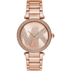 Michael Kors Parker MK6660 Rose Gold Watch with Crystal MK Logo Dial
