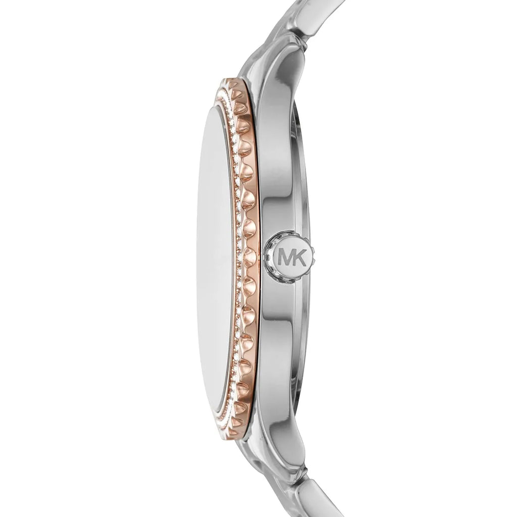 Michael Kors Layton MK6849 Two-Tone MOP Crystal Watch