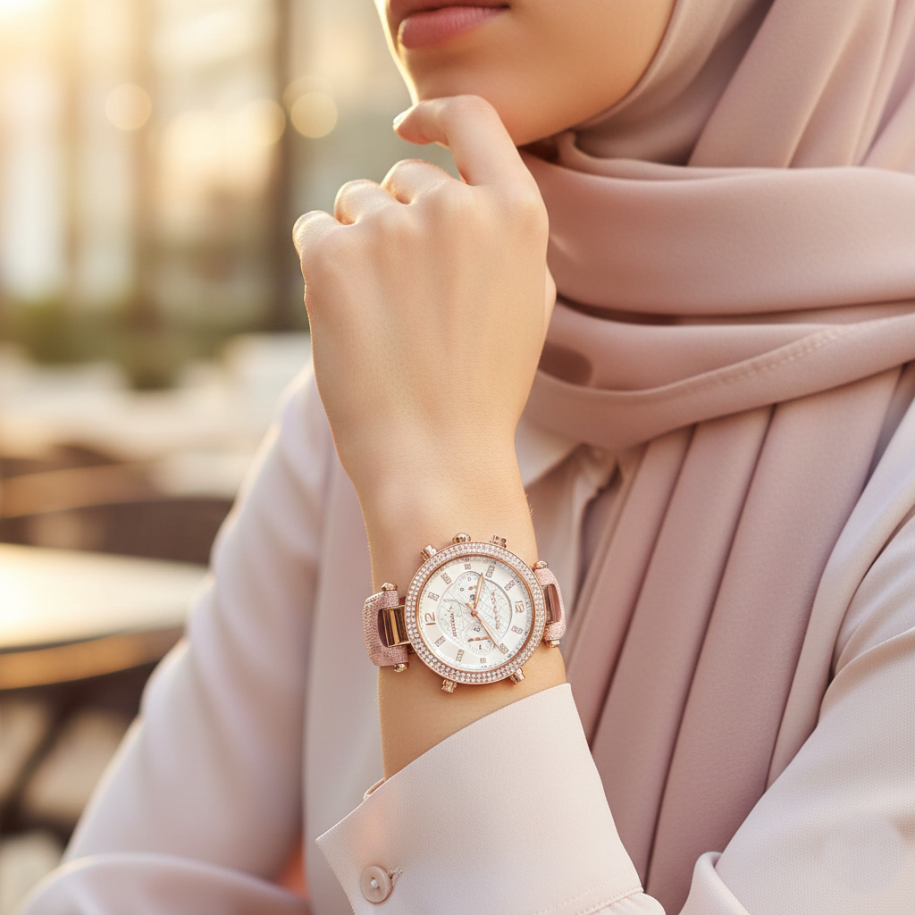 Michael Kors Parker MK6935 Rose Gold & Pink Logo Watch