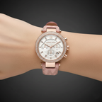 Michael Kors Parker MK6935 Rose Gold & Pink Logo Watch