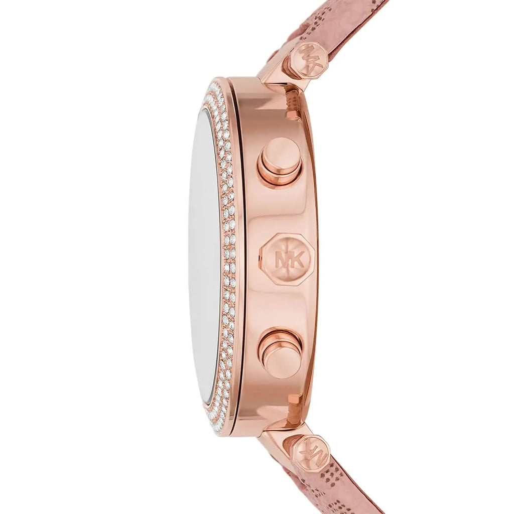 Michael Kors Parker MK6935 Rose Gold & Pink Logo Watch
