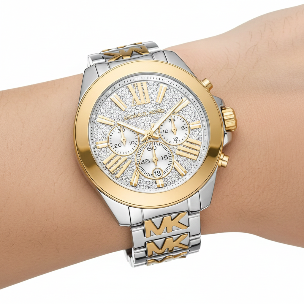 Michael Kors Wren MK6953 Two-Tone Glitz Chronograph Watch