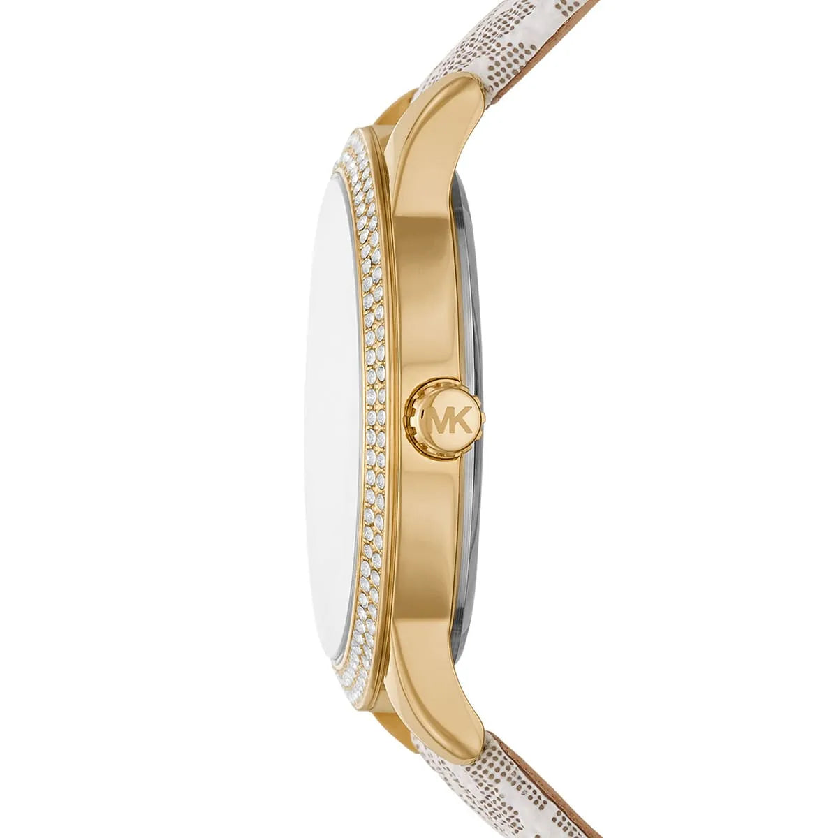 Michael Kors Camille MK6967 Gold-Tone Watch with MK Logo Strap