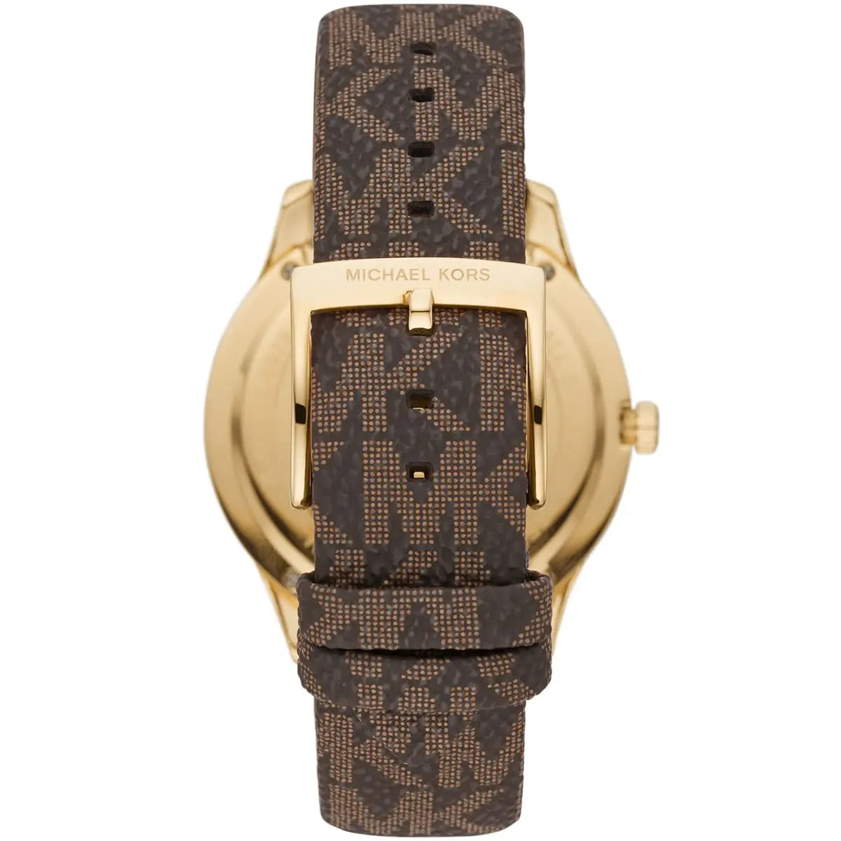 Michael Kors Runway MK6979 Gold Glitz Dial Signature Strap Watch