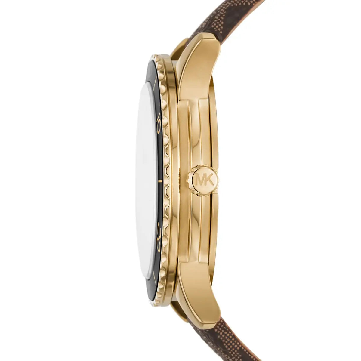 Michael Kors Runway MK6979 Gold Glitz Dial Signature Strap Watch