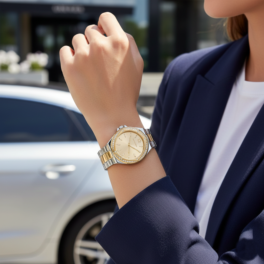 Michael Kors Lennox MK6988 Two-Tone Crystal Watch