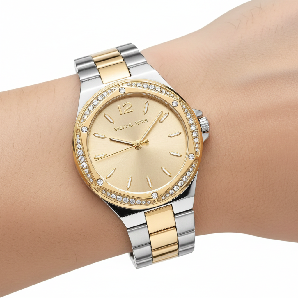 Michael Kors Lennox MK6988 Two-Tone Crystal Watch