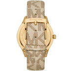 Michael Kors Runway MK6999 Gold Metallic Logo Strap Watch