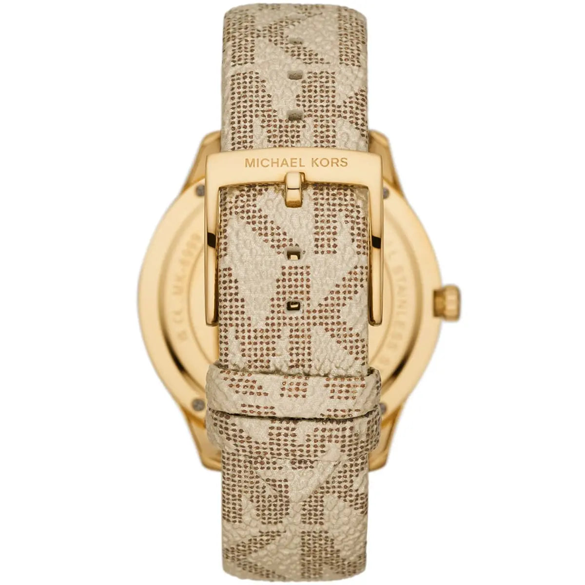 Michael Kors Runway MK6999 Gold Metallic Logo Strap Watch